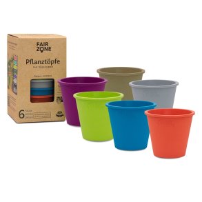 Fair Zone - Urtepotter af naturgummi 6-pak